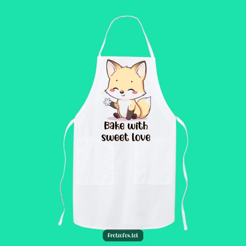 Funny Arctic Fox Kindness Apron - Gentle Kitchen Helper, Great Funny Gift