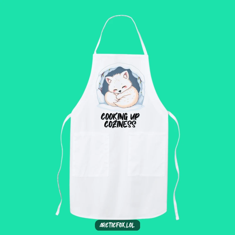 Funny Cozy Fox Apron - Cook with Humorous Comfort and Style