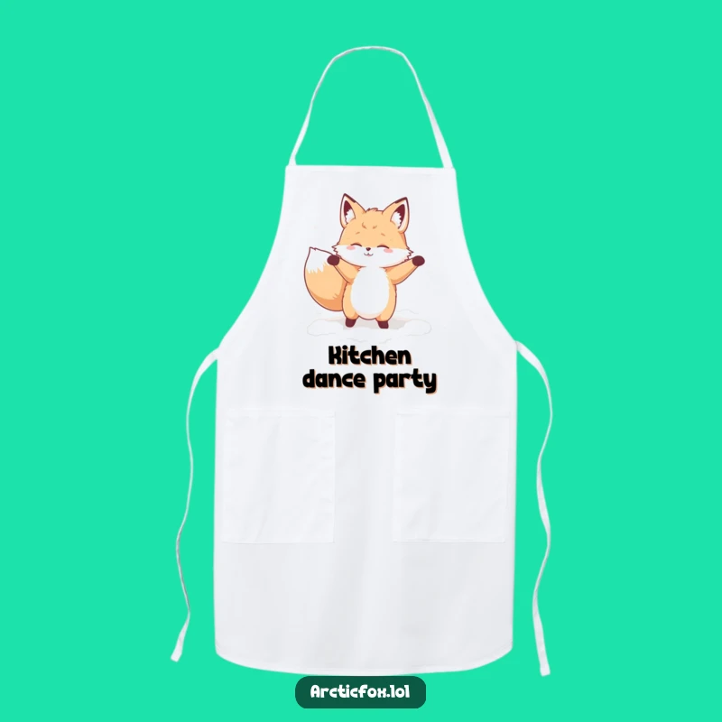 Funny Dancing Fox Apron: Cook with Hilarious Winter Moves