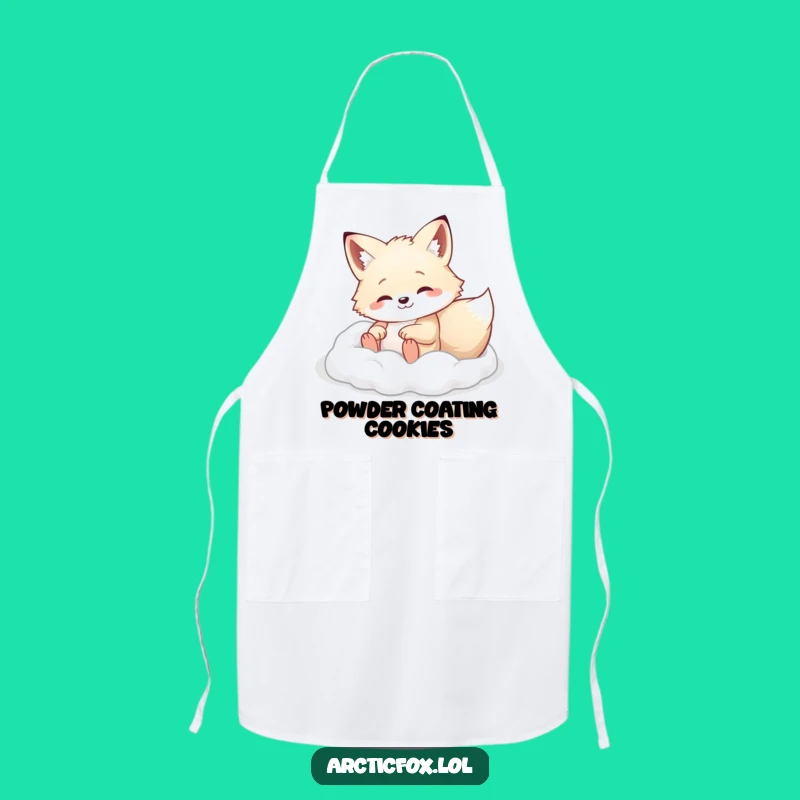 Kitchen Arctic Fox Rolling Apron - Snow Play, Funny Gift for Playful Cooks