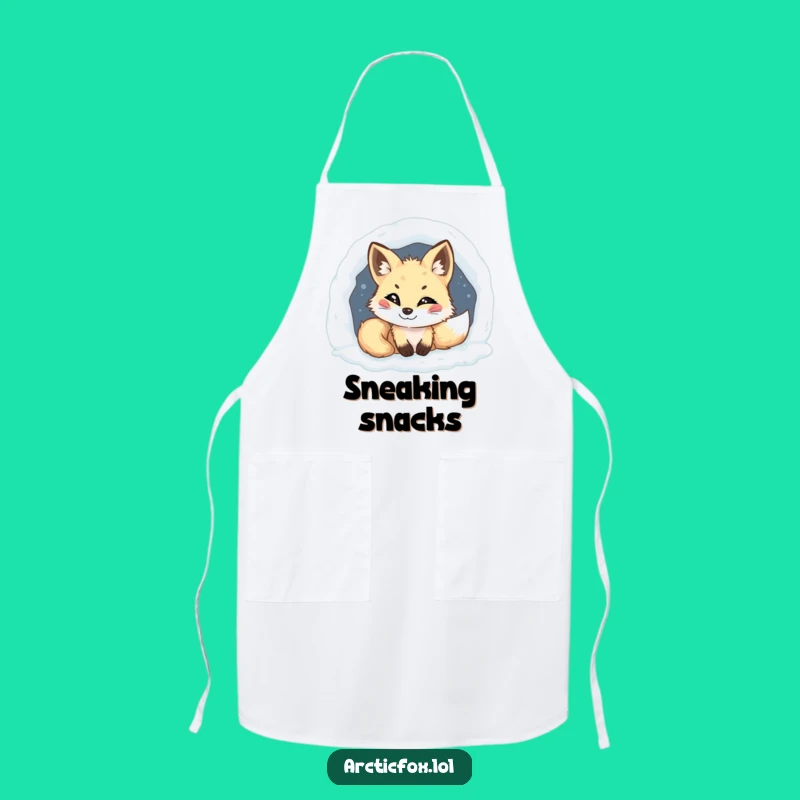 Funny Arctic Fox Apron: Mischief Grins While Cooking - Great Gift