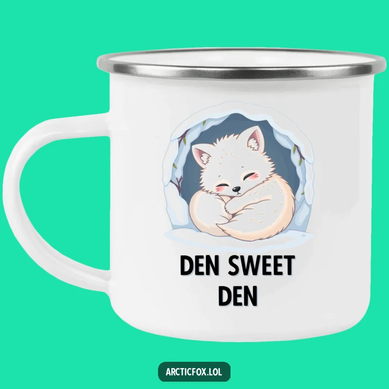 Funny Cozy Fox Camping Mug - Enjoy Warm Drinks with Humorous Comfort