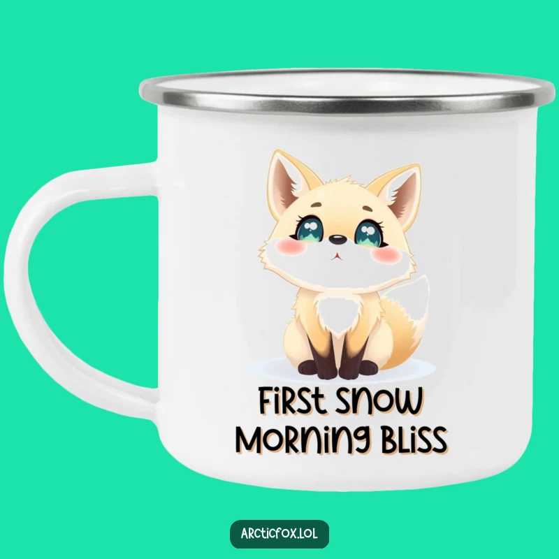 Funny Arctic Fox Campfire Mug - Durable Winter Drinkware, Excellent Funny Gift