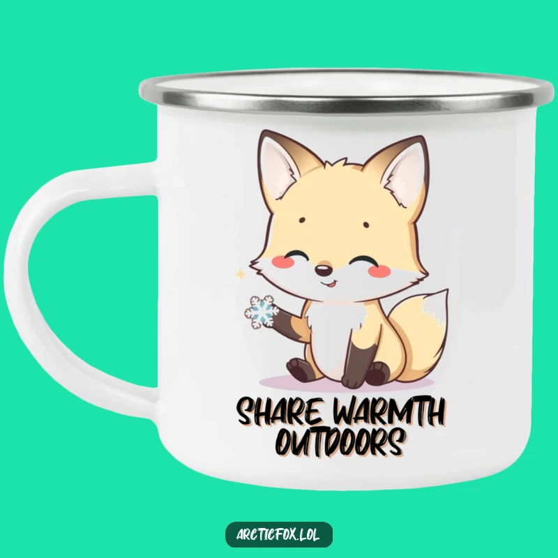 Funny Arctic Fox Friendly Mug - Gentle Camp Drinkware, Excellent Funny Gift