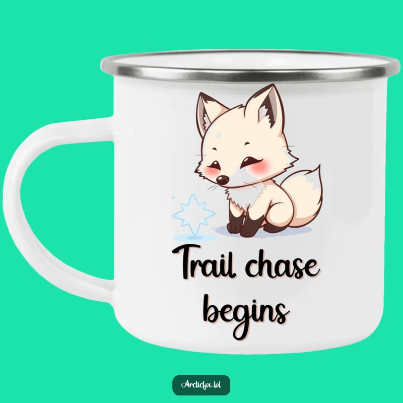 Funny Arctic Fox Snowflake Camping Mug: Playful Outdoor Fun - Ideal Gift