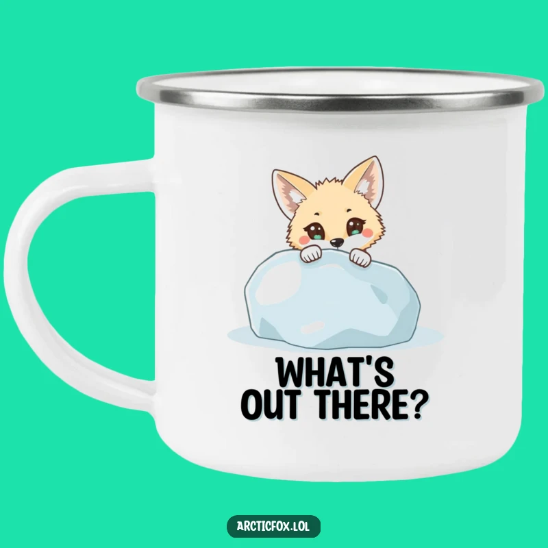 Funny Curious Fox Camping Mug - Adventure Fuel with Humorous Style