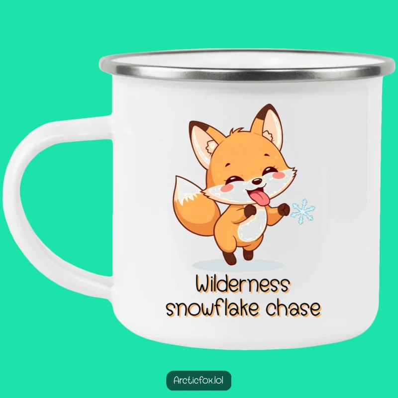 Funny Fox Snowflake Camping Mug: Chase Joyful Moments Outdoors