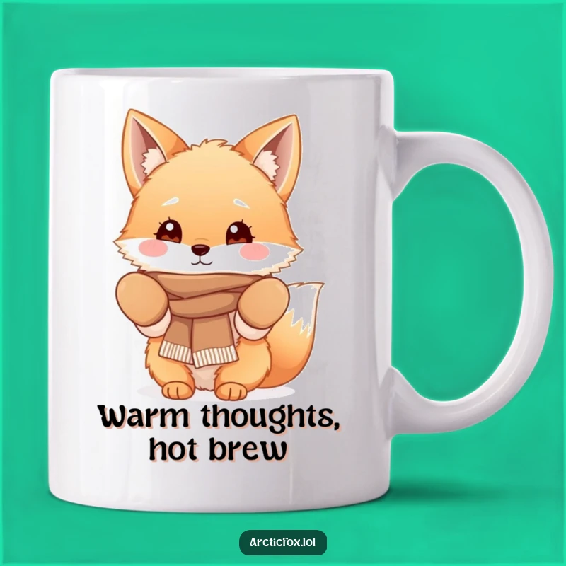Funny Fluffy Fox Mug: Cozy Winter Animal Gift for Warmth