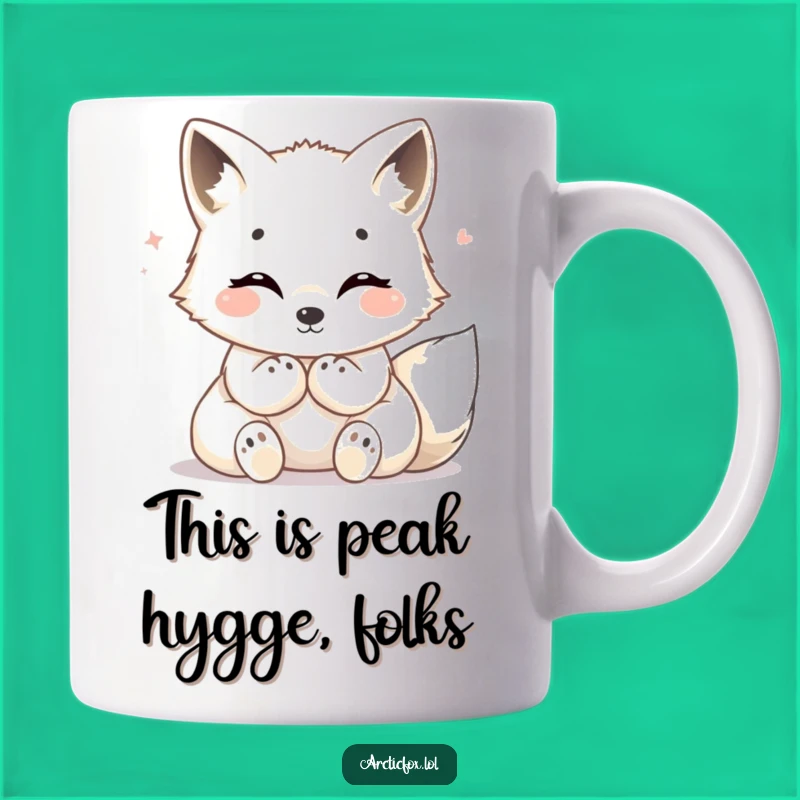 Funny Cozy Arctic Fox Mug - Radiate Warmth with this Happy Animal Gift