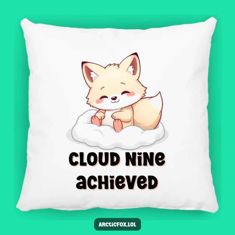 Cozy Arctic Fox Rolling Pillow - Snow Bliss, Funny Gift for Happy Naps