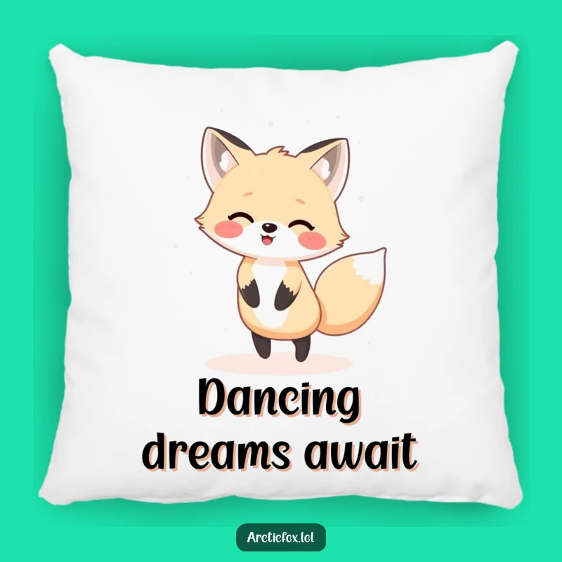 Funny Kawaii Arctic Fox Dancing Pillow: Cozy Comfort and Winter Joy