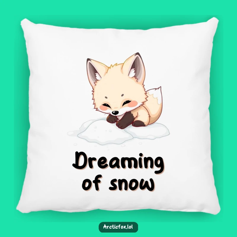 Funny Adorable Arctic Fox Pillow - Cute Playful Digging, Cozy Home Decor Gift