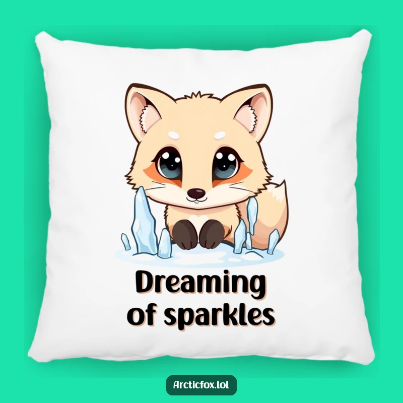 Funny Arctic Fox Icicle Pillow: Cozy Curiosity - Great Gift