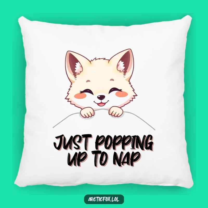 Funny Arctic Fox Peek-a-Boo Pillow - Cozy Comfort with a Playful Surprise