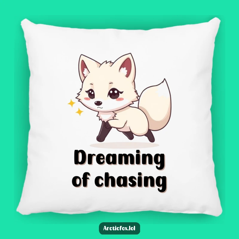Funny Playful Fox Pillow: Chasing Tail Decor, Energetic Gift