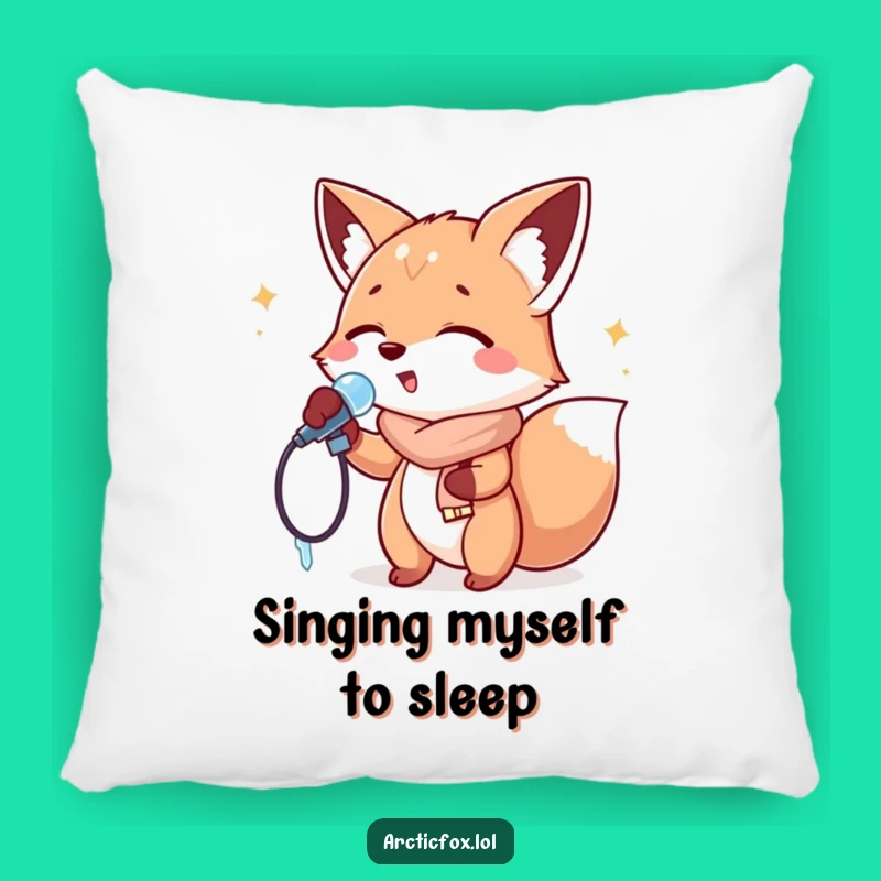 Funny Singing Fox Pillow: Cuddle Up with This Icicle Mic Star