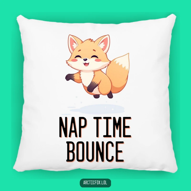 Soft Funny Kawaii Arctic Fox Pillow - Comfy & Hilarious Snow Cushion, Great Funny Gift