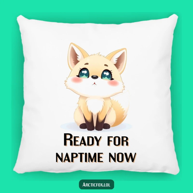 Funny Arctic Fox Snowflake Pillow - Cozy Winter Accent, Adorable Funny Gift