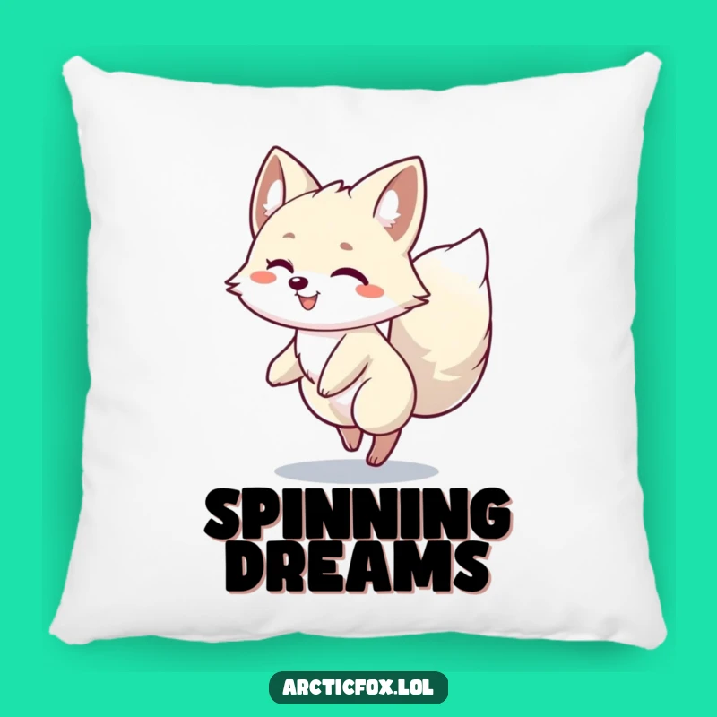Funny Arctic Fox Spin Pillow: Soft, Joyful & Hilarious Comfort for a Happy Gift!