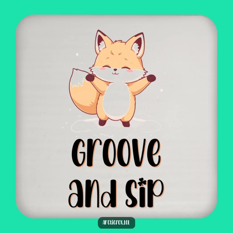 Funny Dancing Fox Coaster: Protect Surfaces with Winter Moves