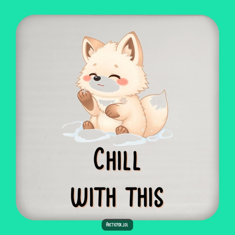 Funny Fox Coaster: Arctic Snow Protection, Great Winter Gift