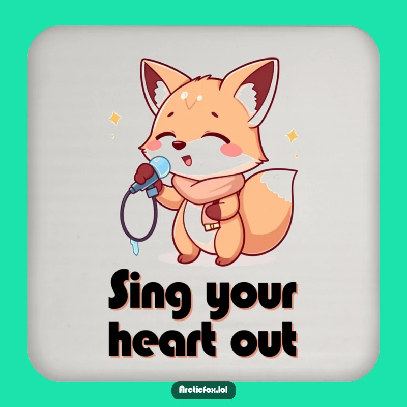 Funny Singing Fox Coaster: Protect Surfaces with Musical Humor