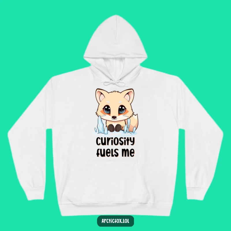 Cozy Funny Arctic Fox Icicle Hoodie: Curious Wonder - Perfect Gift