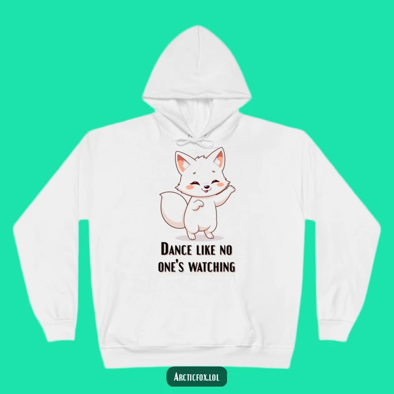 Funny Dancing Arctic Fox Hoodie - Cozy Up with Hilarious Moves