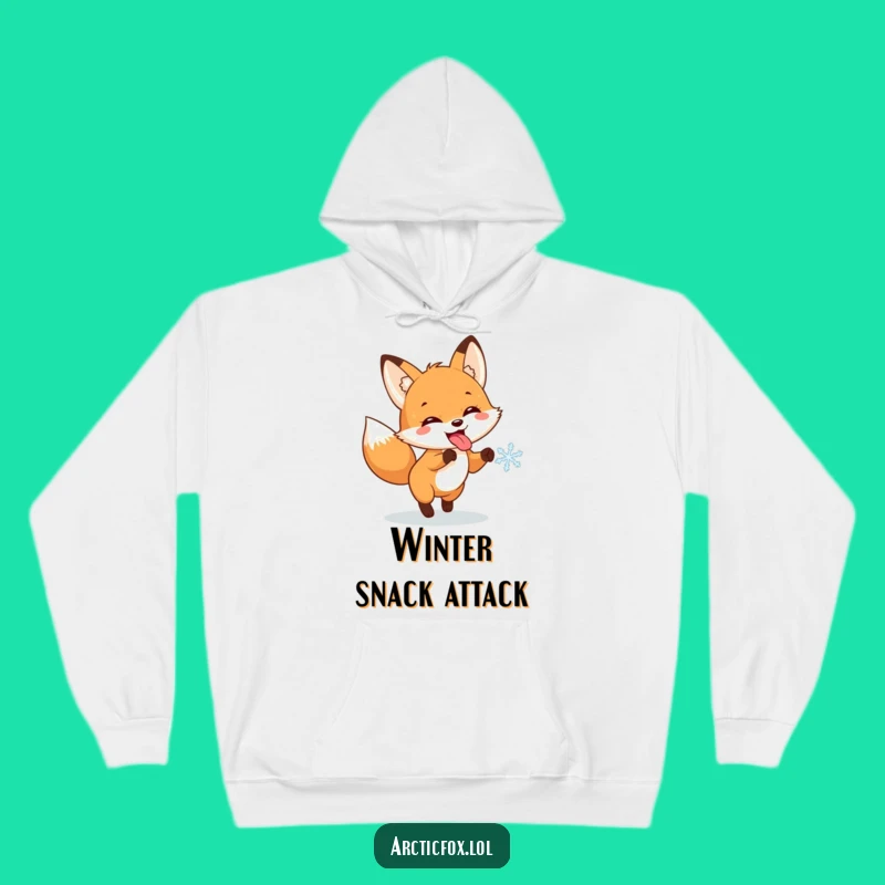 Funny Fox Snowflake Hoodie: Cozy Up with Winter's Playful Charm