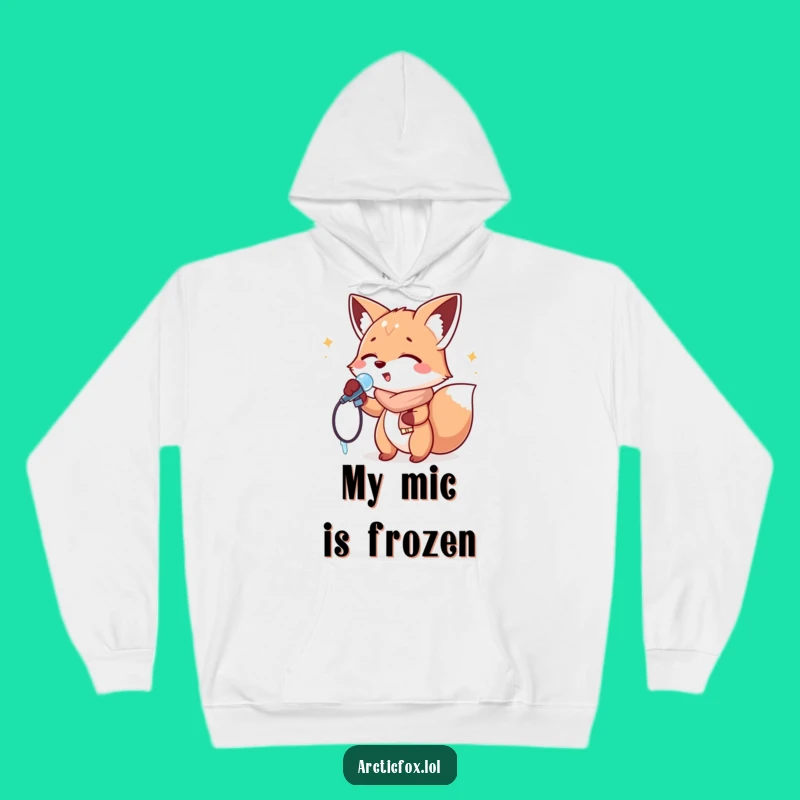 Funny Singing Fox Hoodie: Warm Up Your Voice with This Icicle Mic