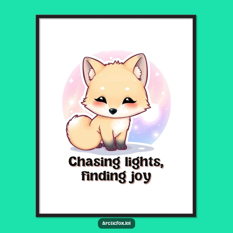 Funny Free Printable Wall Art: Fox & Aurora Sky