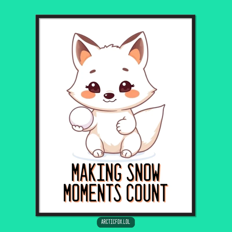 Friendly Arctic Fox Art Free Printable Downloadable Decor with a Smile