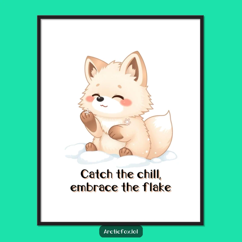 Funny Free Printable Arctic Fox Wall Art: Winter Wonder Humor Downloadable Decor