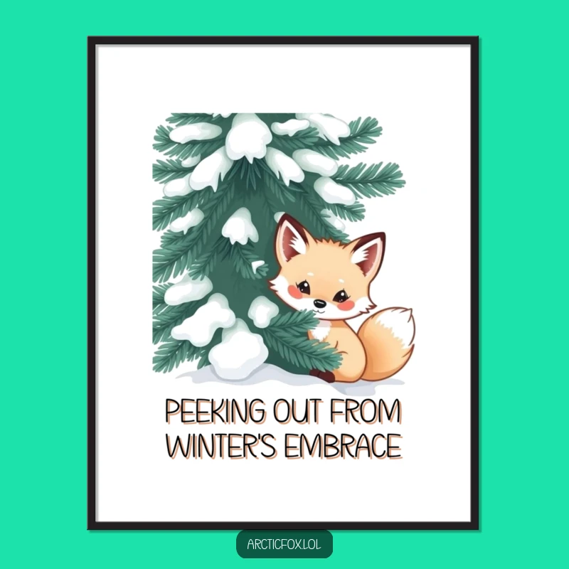 Charming Free Printable Wall Art: Curious Fox Peek, Fun Decor