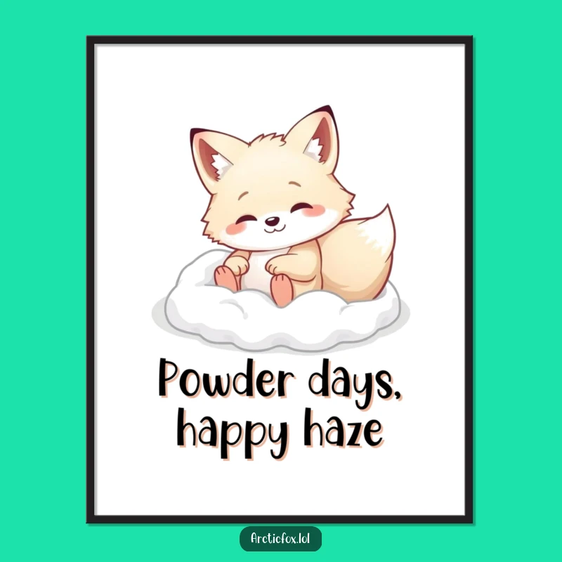 Funny Free Printable Wall Art: Rolling Fox, Downloadable Playful Decor