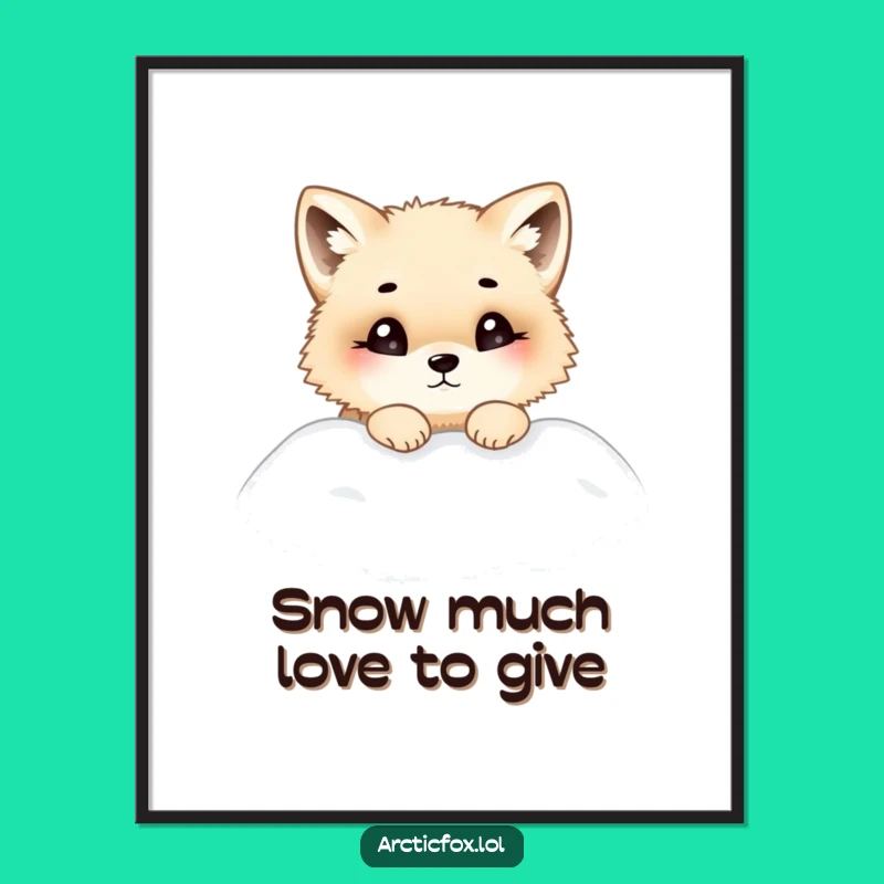 Free Printable Wall Art: Curious Chubby Fox Snowdrift Humor - Downloadable Arctic Decor Gift
