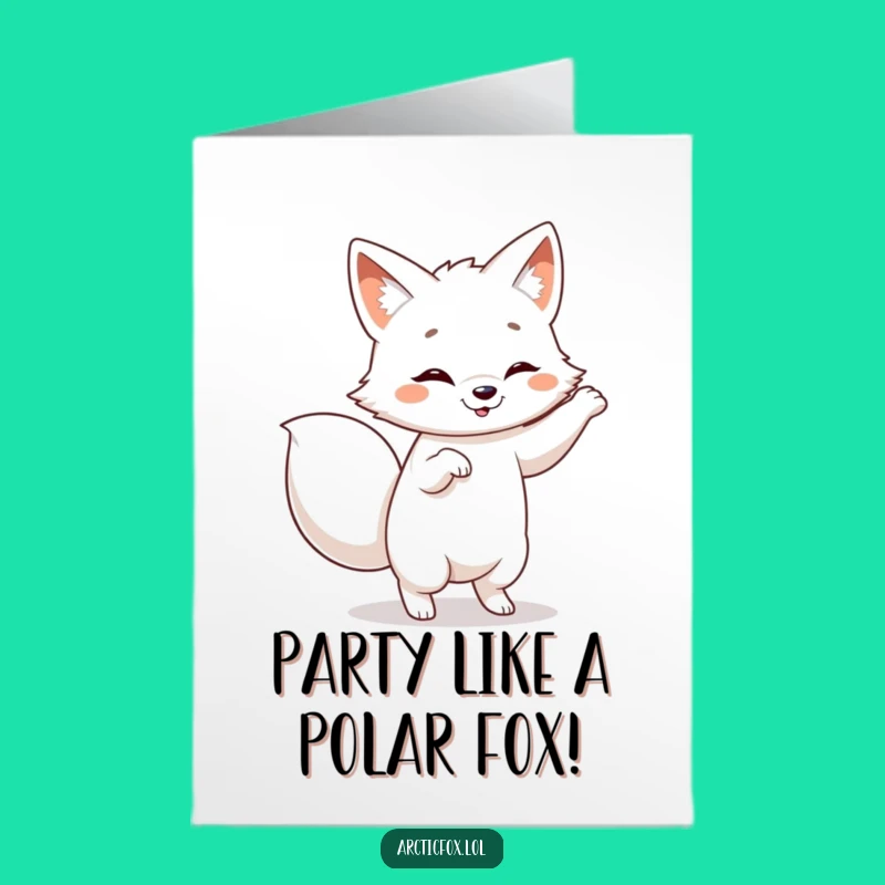 Silly Arctic Fox Dance Card Free Printable for a Fun Birthday Bash