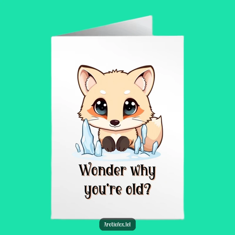 Free Printable Birthday Card: Curious Fox Wonders About Your Birthday!