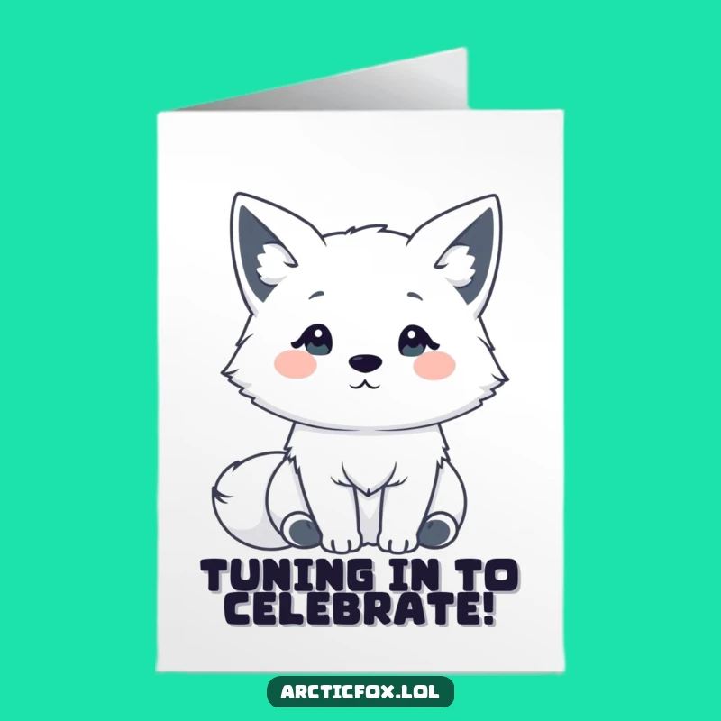 Free Printable Congrats Card: Listening Fox - Cute & Funny Downloadable Celebration!