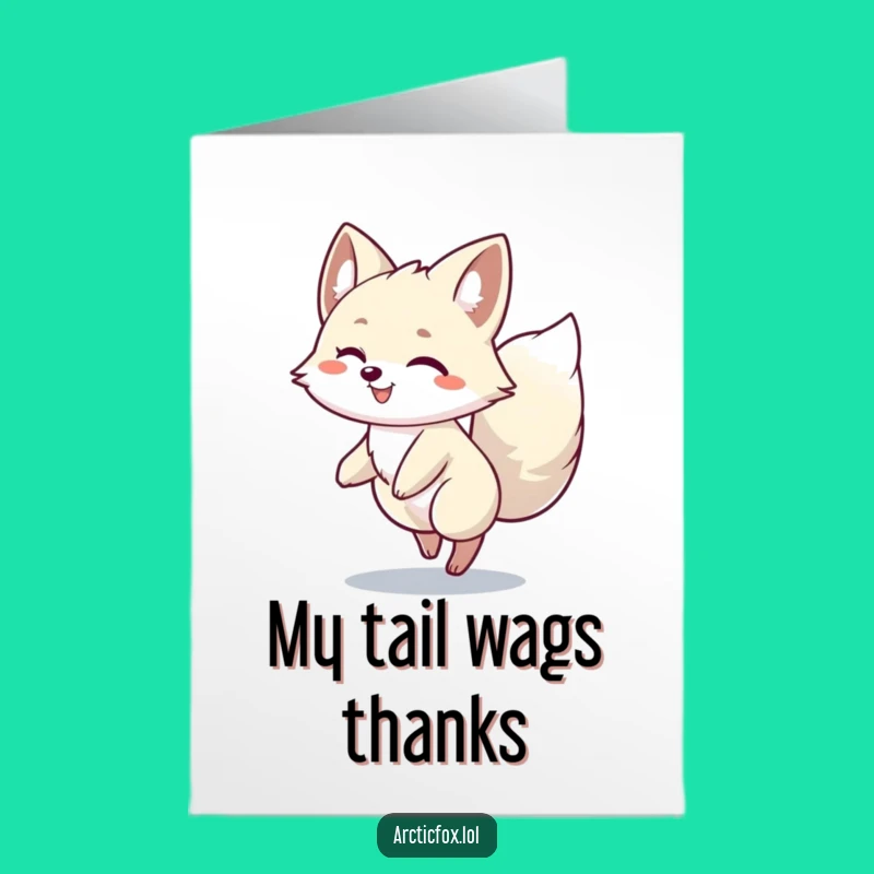 Free Printable Thank You Card: Spinning Fox - Funny Joyful Downloadable Gratitude!