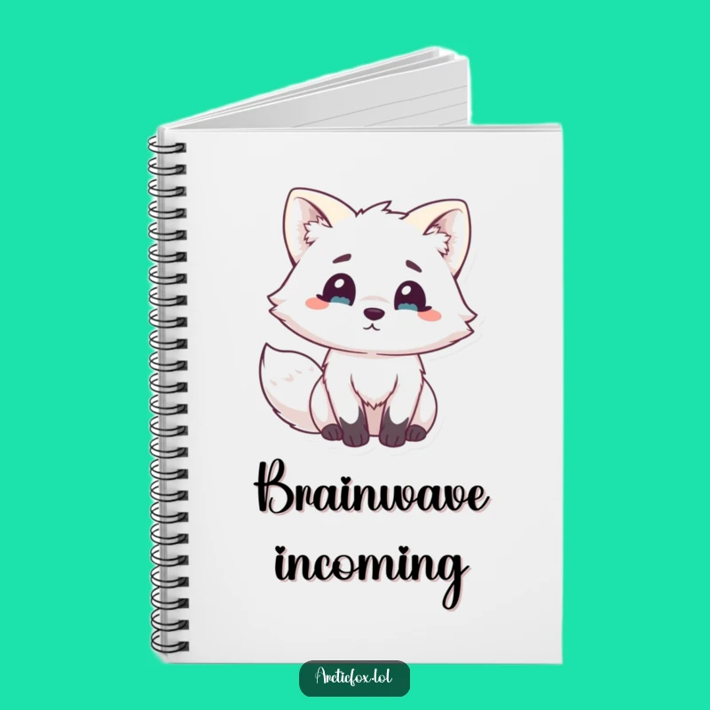 Funny Kawaii Arctic Fox Surprise Notebook - Journal Your Gasps, Ideal Funny Gift for Writers