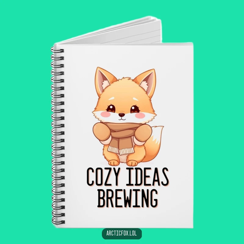 Funny Fluffy Fox Notebook: Cozy Winter Journal for Your Ideas