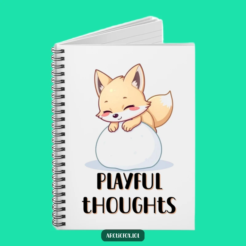 Funny Arctic Fox Snow Ball Notebook: Journal Your Playful Ideas with this Fox Gift