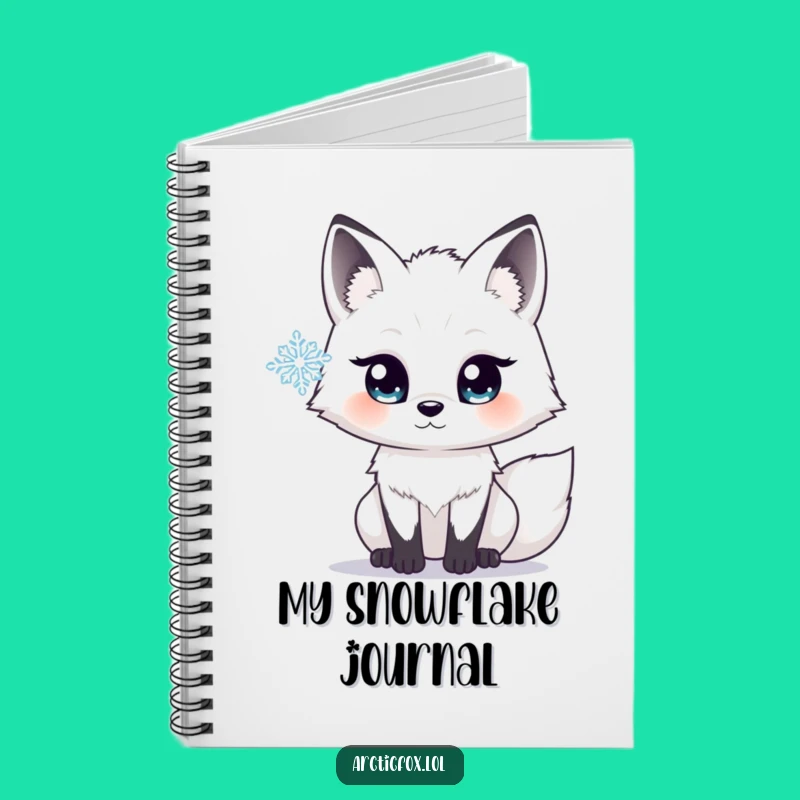 Funny Arctic Fox Snowflake Notebook - Journal Your Winter Wonders