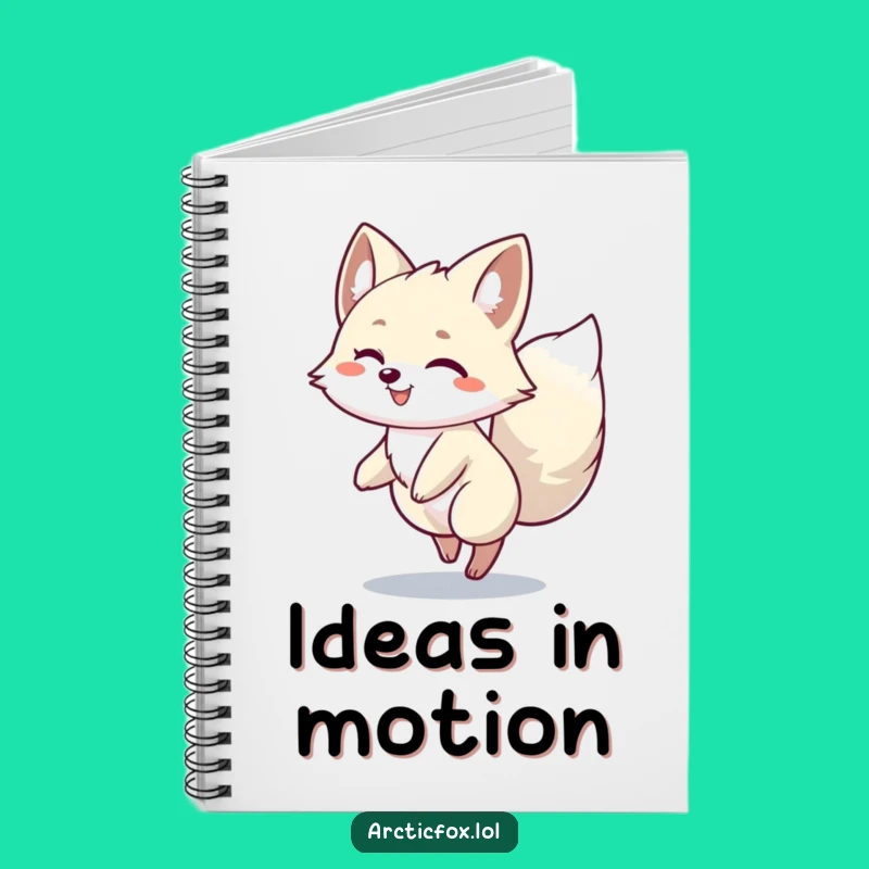 Funny Arctic Fox Spin Notebook: Joyful Journal for Happy Ideas & Funny Gift!