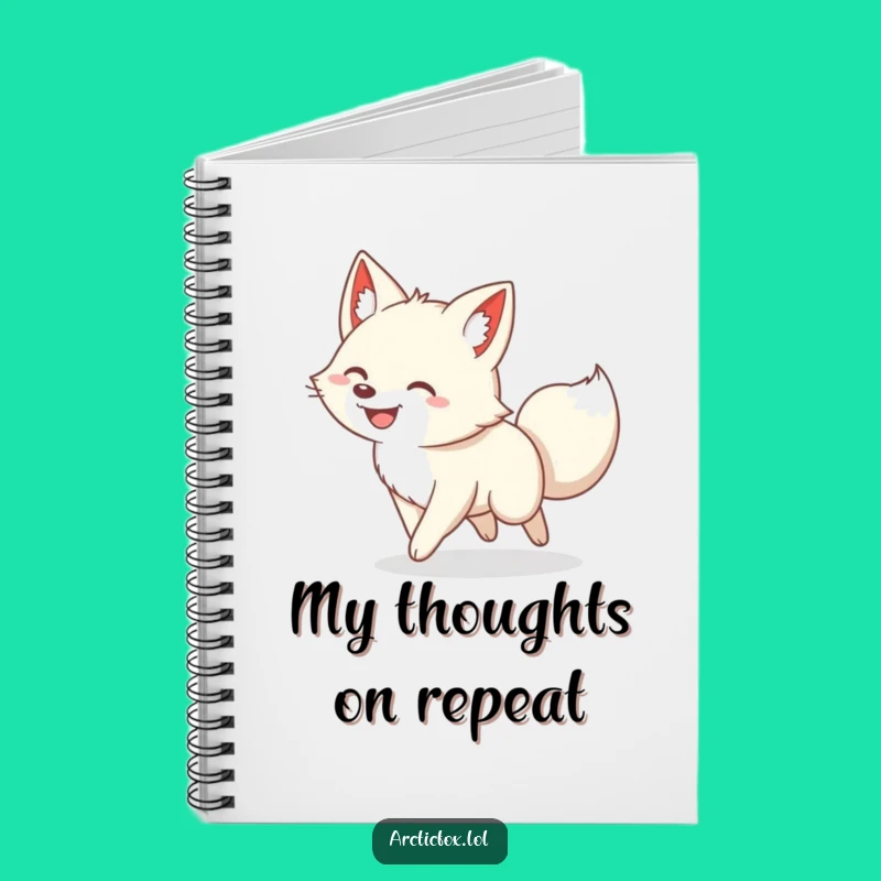 Funny Arctic Fox Tail Chase Notebook - Hilarious Journal for Creative Ideas