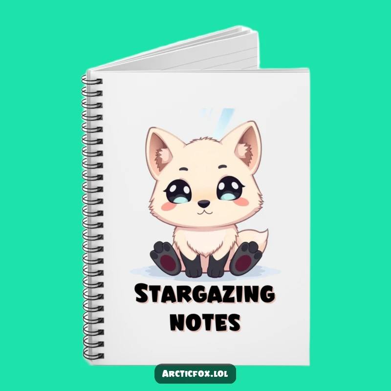 Funny Aurora Arctic Fox Notebook - Magical Journaling