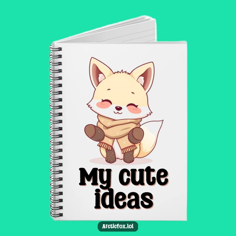Funny Giggling Fox Notebook: Cute Arctic Fox Journal