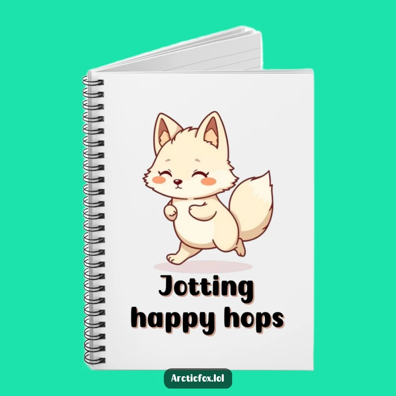 Funny Kawaii Arctic Fox Hop Notebook: Inspiring Ideas, Perfect Gift!
