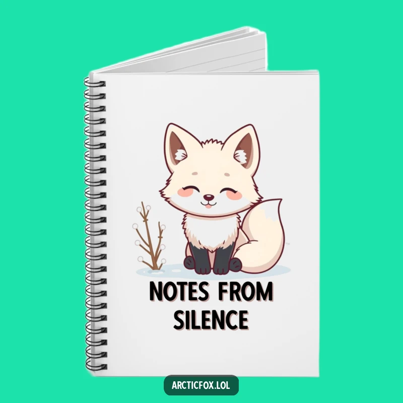 Funny Kawaii Arctic Fox Listening Notebook: Record Your Thoughts with Style